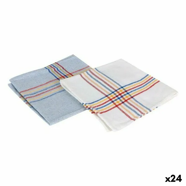 Cleaning cloth/duster Supernet Blue White (24 Units) (52 x 52 cm)