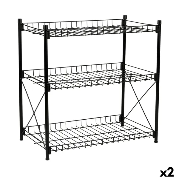 Shelves Confortime Metal 52 x 34 x 55 cm (2 Units)