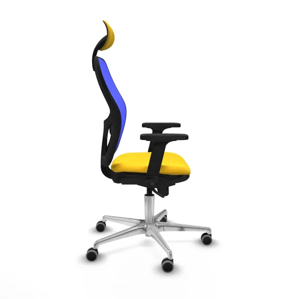 Office Chair with Headrest Jorquera Piqueras y Crespo 2D086G1 Yellow