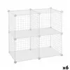 Shelves Confortime White Grille 4 compartments 35 x 35 cm (6 Units)