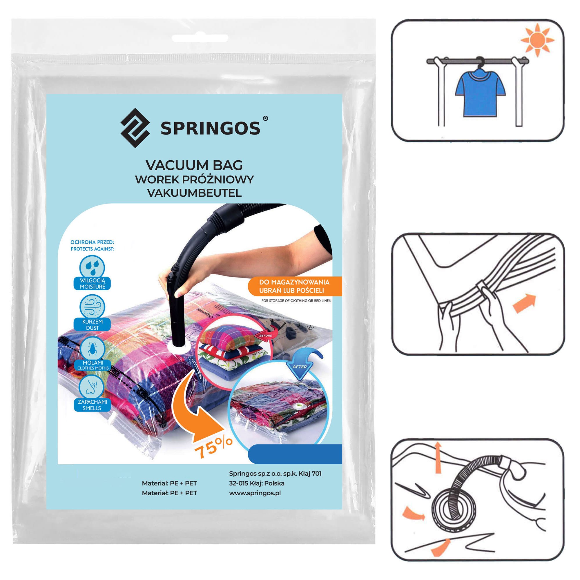 Vakuuminis maišelis Springos VB0012 70x90cm | Pirkti internetu — Megaluks