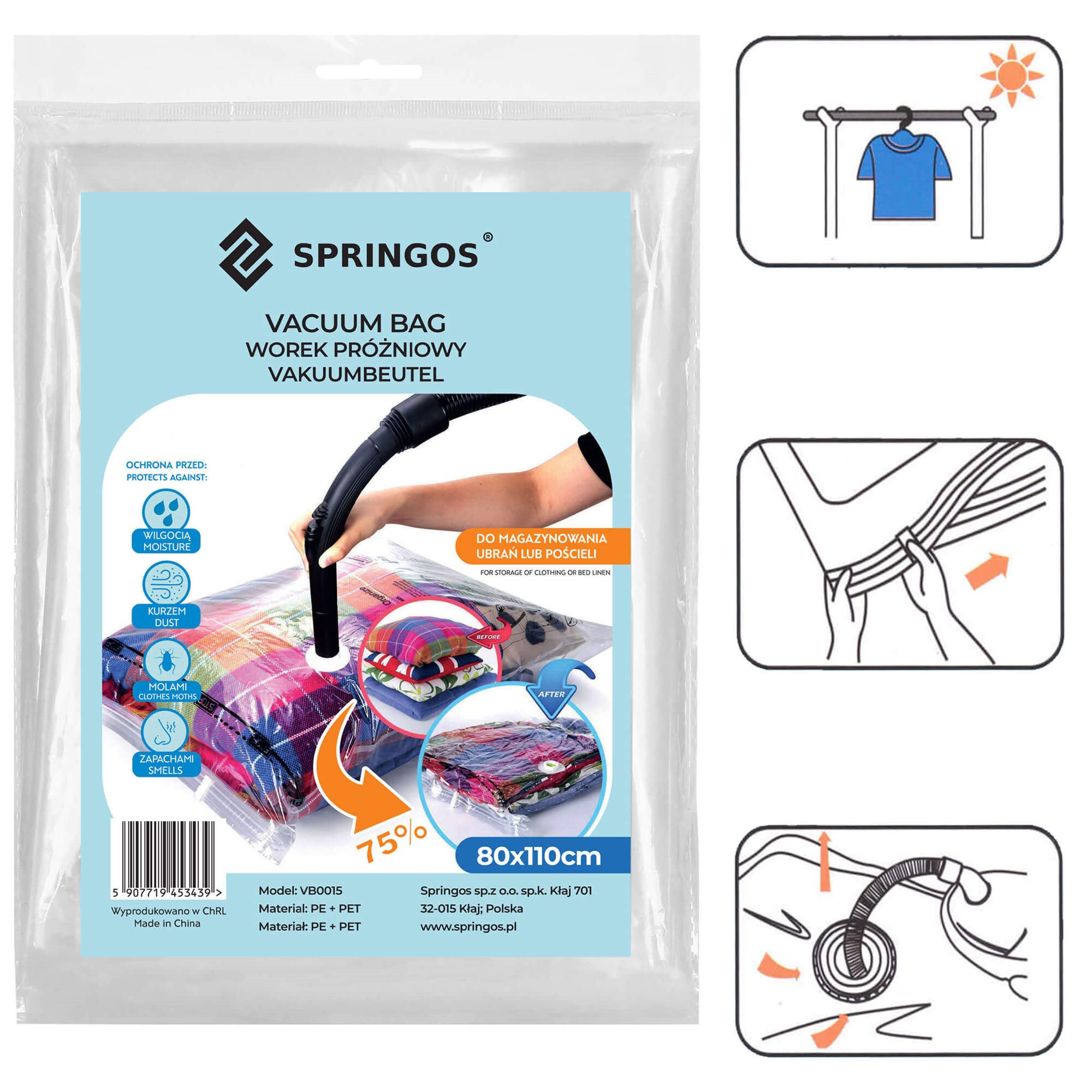 Vakuuminis maišelis Springos VB0015 80x110cm | Pirkti internetu — Megaluks