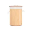 Laundry basket Natural Metal Bamboo MDF Wood 48 L 37 x 50 x 37 cm (4 Units)