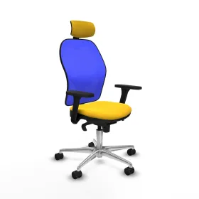 Biroja krēsls ar galvas atbalstu Jorquera Piqueras y Crespo 3D086N2 Dzeltens