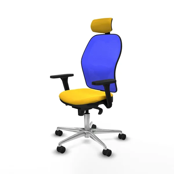 Office Chair with Headrest Jorquera Piqueras y Crespo 3D086N2 Yellow