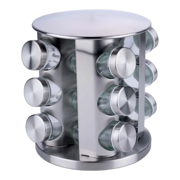 Alpina - Rotating spice rack organizer for 12 jars