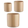 Set of pots 3 Pieces Ø 14 cm Ø 22 cm Ø 17 cm Cylinder Beige