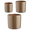 Set of pots Ø 14 cm Ø 22 cm Ø 17 cm Cylinder 3 Pieces Taupe