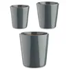 Set of pots Ø 14 cm Ø 22 cm Ø 17 cm Cónica 3 Pieces Anthracite