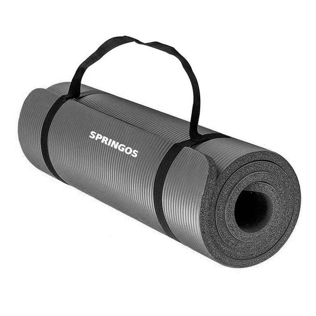 Joogamatto Springos YG0001 180 cm harmaa | Osta verkosta — Megaluks