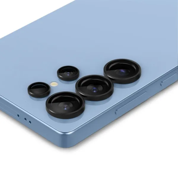 Spigen Optik Pro GLAS.TR EZ Fit Camera Protector 2-Pack - Lens Protector for Samsung Galaxy S25 Ultra (2 pieces) (Black)