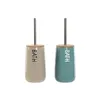 Toilet Brush Home ESPRIT Beige Turquoise Bamboo Stainless steel Dolomite 12,2 x 12,2 x 35,2 cm (2 Units)