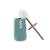 Toilet Brush Home ESPRIT Beige Turquoise Bamboo Stainless steel Dolomite 12,2 x 12,2 x 35,2 cm (2 Units)