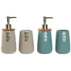 Bath Set Home ESPRIT Beige Turquoise Bamboo ABS Dolomite 9 x 8,5 x 19 cm (2 Units)