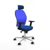 Biroja krēsls ar galvas atbalstu Jorquera Piqueras y Crespo 2D086N2 Zils