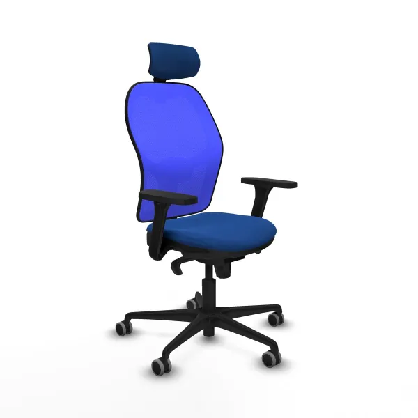 Biroja krēsls ar galvas atbalstu Jorquera Piqueras y Crespo 3D036G2 Zils