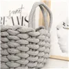 Decorative basket Vinthera Moa Grey Cotton 35 x 25 x 13 cm