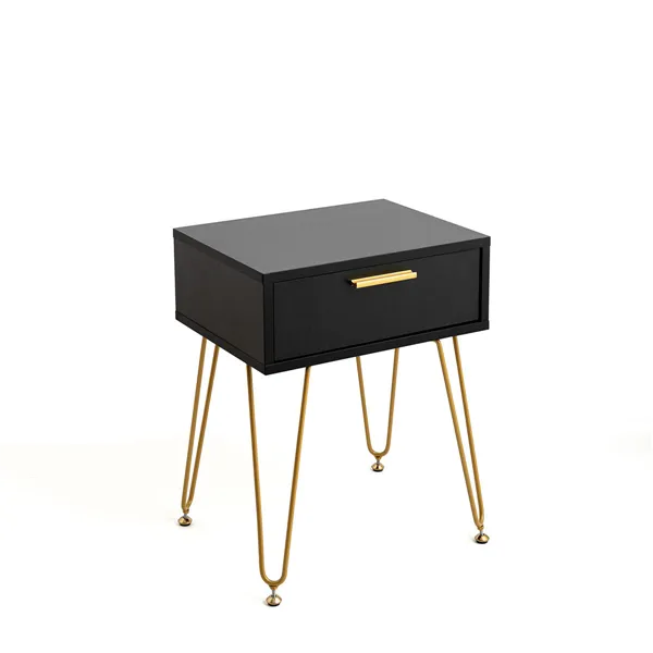 Nightstand Vinthera Moa Black Plastic 40 x 30 x 50 cm