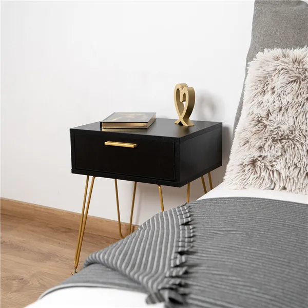 Nightstand Vinthera Moa Black Plastic 40 x 30 x 50 cm