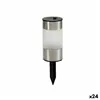 Solar lamp Marker White Black Transparent 6,3 x 21,5 x 6,3 cm (24 Units)