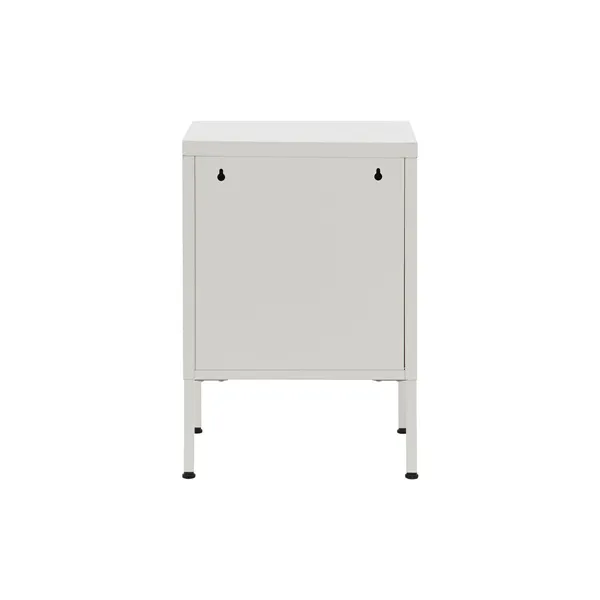 Nightstand Home ESPRIT White Metal 35 x 35 x 51 cm