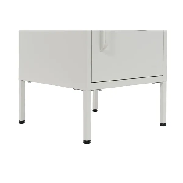 Nightstand Home ESPRIT White Metal 35 x 35 x 51 cm