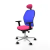 Office Chair with Headrest Jorquera Piqueras y Crespo 2D086N1 Pink