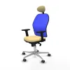 Biroja krēsls ar galvas atbalstu Jorquera Piqueras y Crespo 2D086G1 Krēmkrāsa