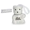 Christmas Decorations Set Bear Silver White 5,5 x 7 x 5,5 cm (12 Units)