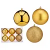 Set of Christmas balls Golden PVC Ø 12 cm (6 Units)