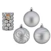 Set of Christmas balls Silver PVC Ø 6 cm (4 Units)