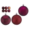 Set of Christmas balls With relief Purple PVC Ø 7 cm (12 Units)