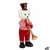 Decorative Figure Bear Trumpet White Black Red polystyrene 15 x 46 x 25 cm (2 Units)