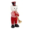 Decorative Figure Bear Trumpet White Black Red polystyrene 15 x 46 x 25 cm (2 Units)