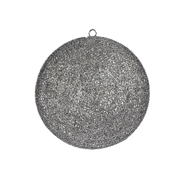 Decorative bauble Grey Metal Plastic (6 Units)