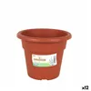 Plant pot Dem Greentime Circular Brown Ø 16 x 13 cm (12 Units)