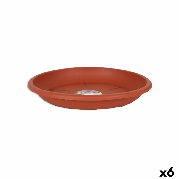 Flower Pot Dish Dem Squares Brown 24 x 2 x 3,2 cm (6 Units)