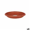 Flower Pot Dish Dem Squares Brown 24 x 2 x 3,2 cm (6 Units)