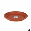 Flower Pot Dish Dem Squares Brown 32 cm (6 Units)