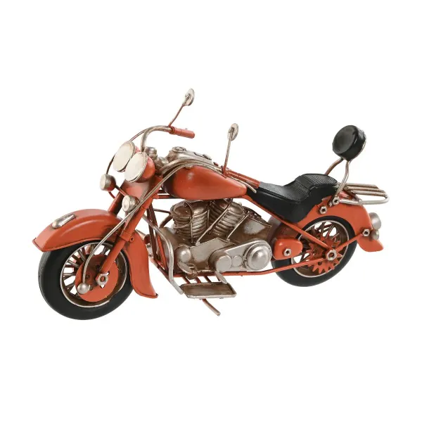 Decorative Figure Home ESPRIT Motorbike Grey Orange Vintage 27 x 11 x 15 cm (2 Units)