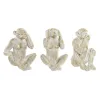 Decorative Figure Home ESPRIT Golden Monkey Tropical 21 x 17 x 25 cm (3 Units)