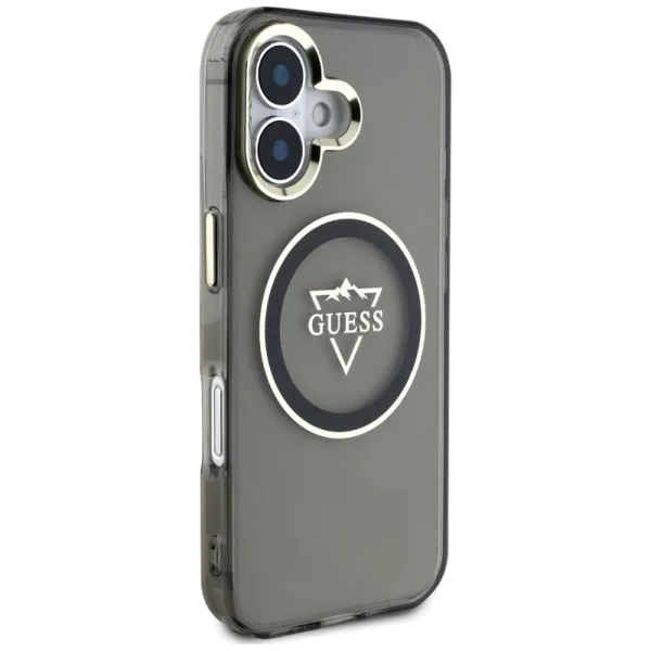Guess IML Metal Mountain Logo MagSafe - Case for iPhone 16 (black)