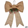 Christmas bauble Lasso Brown Red Green Natural Fibre 19 x 3 x 26 cm (24 Units)