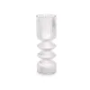 Vase Stripes Transparent Crystal 8 x 23 x 8 cm (8 Units)