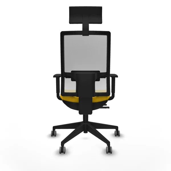 Office Chair with Headrest Piqueras y Crespo 1D066G1 Yellow