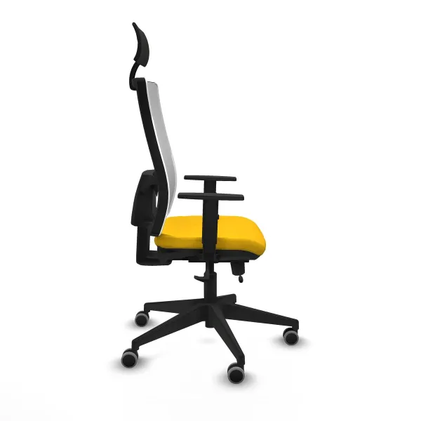 Office Chair with Headrest Piqueras y Crespo 1D066G1 Yellow