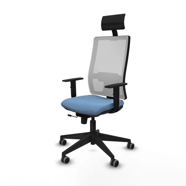 Office Chair with Headrest Piqueras y Crespo 1D066G1 Sky blue