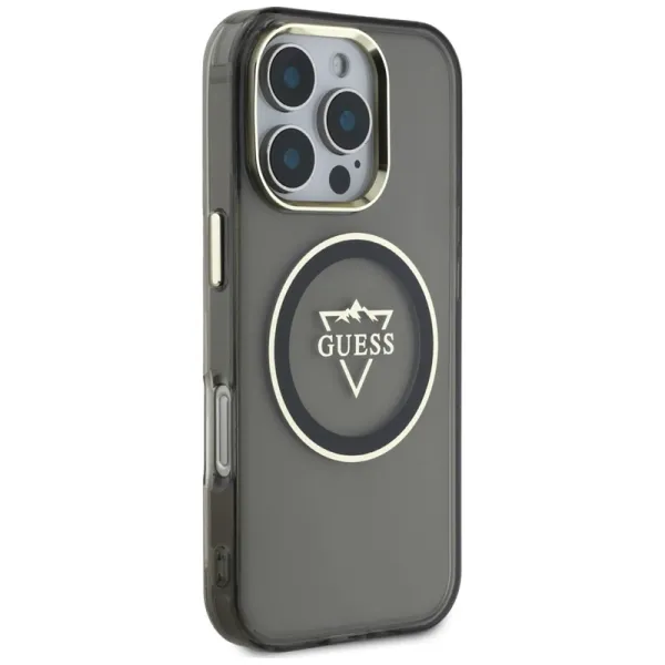 Guess IML Metal Mountain Logo MagSafe - Case for iPhone 16 Pro Max (black)
