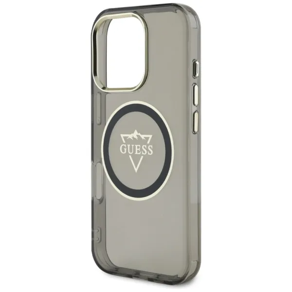 Guess IML Metal Mountain Logo MagSafe - Case for iPhone 16 Pro Max (black)