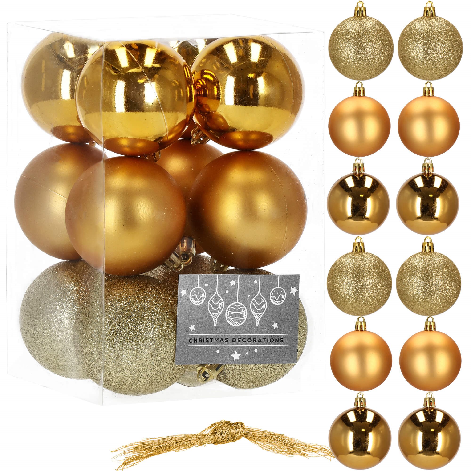 Christmas tree decoration Springos CA0003, 6 cm 12 pcs. | Buy online — Megaluks